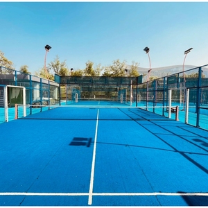 Cancha de Pádel Modular Interior Panorámica con Suspensión, Estilo Pop-Up, Certificación CE, Vista Completa - Product Image 2