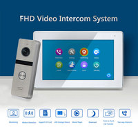 高端 1080P AHD 128GB SD 卡 4 路运动检测视频门电话，带 TFT 液晶显示屏