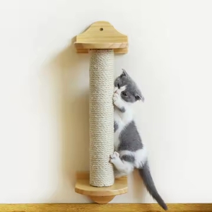 Venta al por mayor gato rascador árbol montado en la <span class=keywords><strong>pared</strong></span> gato Sisal estante juguetes gato escalada rascador - Product Image 1