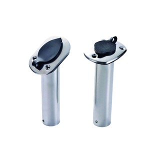 Soporte para caña de pescar de acero inoxidable, ángulo de 60 grados para cañas de trolling, accesorios para barcos y yates - Product Image 1
