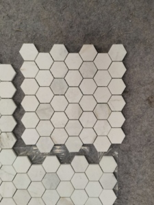 Mosaico de Mármol Hexagonal Blanco Pulido Centurymosaic, Mosaico Blanco Glorioso para Decoración de Paredes y Pisos de Baños, Cocinas y Duchas - Product Image 5