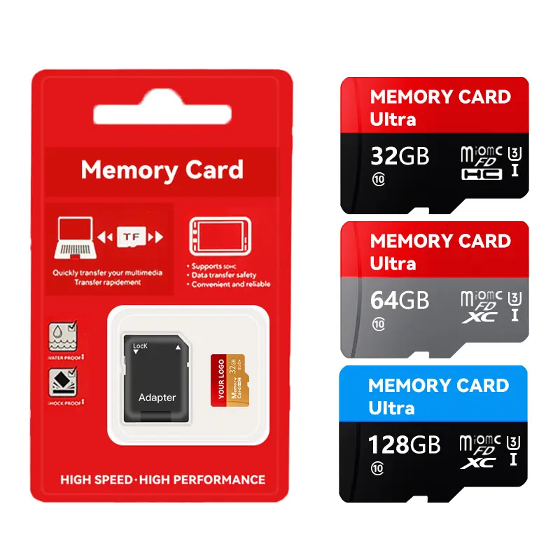 Fábrica OEM Logo 128GB 64 GB tarjeta SD 128GB 1TB 32 GB 256GB 512GB 64 GB tarjeta de memoria 128GB 1TB 32 GB tarjeta de memoria SD para cámara de teléfono