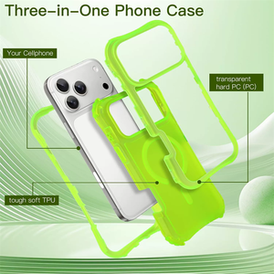 Funda híbrida magnética 3 en 1 de TPU para iPhone 15, 16, 17 Pro Max Air, funda gruesa para iPhone 17 Pro Max - Product Image 3