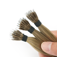 Extensions de cheveux Lanmuse Hair Nano Tip, 100% cheveux humains vierges Remy, qualité russe, extensions invisibles à nano-perles, usage professionnel en salon