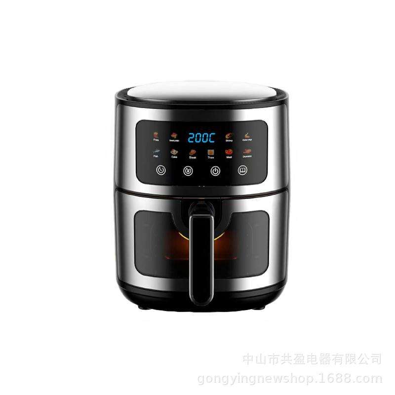 หม้อทอดไฟฟ้าสแตนเลสหน้าจอสี ขนาด 5 ลิตร