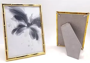 Metal Photo Frame Custom Creative Bamboo Leaf Photo Frame Light Luxury Personality Stage 6 Inch 7 Inch Photo Frame