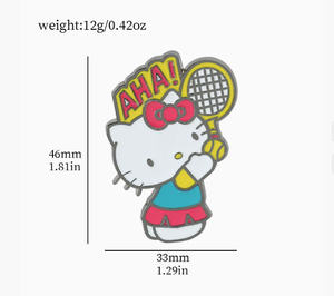 เข็มกลัดเคลือบรูปสัตว์ขนาดใหญ่พร้อมห่วงโซ่หมุดโลหะลายการ์ตูนเคลือบรูปเด็กสาวของขวัญมิตรภาพของขวัญ - Product Image 3