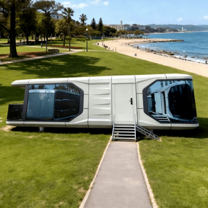 บ้านตู้คอนเทนเนอร์ทรงบ้านต้นไม้ยกสูงพร้อมแผงแซนด์วิชและระบบแขวนสำหรับการใช้งานเชิงพาณิชย์สมัยใหม่ - Product Image 1