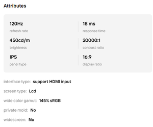 Monitor para Juegos AOC 24G40E de 24 Pulgadas, 165Hz, IPS, Anti-luz Azul, LCD HD, FreeSync 180Hz, 450cd/m², 20000:1, 145% SRGB, HDMI - Product Image 6
