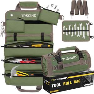 Échantillon gratuit, étui organisateur d'outils portable personnalisé, sac suspendu multi-poches pour mécanicien, électricien, camping - Pochette de rangement spéciale - Product Image 1