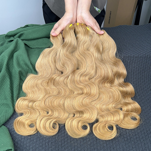 # 27 Fasci di Capelli Umani Ondulati, Capelli Vergini Indiani Biondo Miele, Estensioni Naturali Morbide e Voluminose - Product Image 2