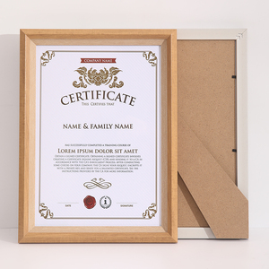 Mới đến A3/A4 nhựa giấy chứng nhận khung ảnh Áp phích hình ảnh nhiều màu đơn giản Treo Tường Khung bàn - Product Image 5