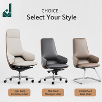 Chaise de bureau ergonomique en cuir de luxe haut de gamme avec dossier en maille, réglable en hauteur et pivotante, pour usage domestique et commercial