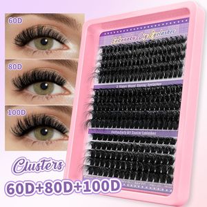 Cils artificiels Lakanaku Diy 60D 80D 100D, bouquets mixtes, volumineux et bouclés, pour extension DIY - Product Image 1