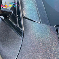 Ultrawrap Factory Direct Matte Holographic Rainbow Laser Chrome Black Car Wrap Vinyl Full Roll Size 1.52x17M/5x59FT
