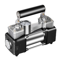 Inflatable Pump Dual-Cylinder 150W 12V Air Compressor 80-Bar Cylinder Multi-Functional Automatic On-Off Tire Inflator