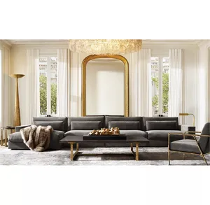 Luxury high quality custom color fabric sectional home furniture living room sofas