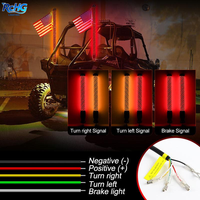 Antennes spirales de 3 pieds pour télécommande musicale APP, contrôle ATV UTV, antennes LED RGB, lumières LED hyper épaisses pour Polaris RZR pour Maverick X3