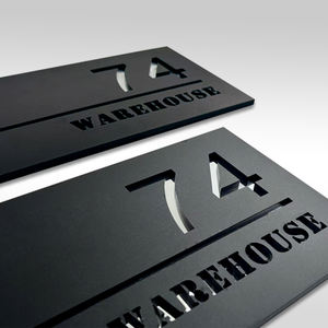 आधुनिक निर्माता अनुकूलित ऐक्रेलिक काले आउटडोर घर नंबर पता चिह्न अनुकूलन आकार के साथ - Product Image 2