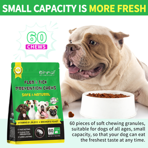 Oimmal 60P Suplemento Repelente de Pulgas y <span class=keywords><strong>Garrapatas</strong></span> para Mascotas, Suplemento de Vitaminas Naturales Puras, Tabletas Masticables - Product Image 3