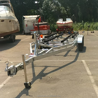 Remorque de bateau robuste sur mesure à trois essieux en aluminium galvanisé de 10 mètres