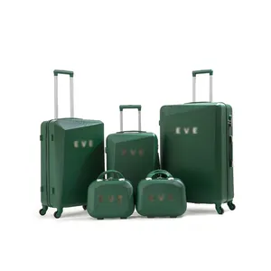 新设计简约风格轻质耐用5pcs防抱死制动系统拉杆箱行李箱旅行包套装户外旅行销售
