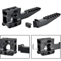 LAMBUL Kits de base de montage avant cantilever extensible 20 mm à 6 emplacements pour PEQ NGAL Scout Light Red Dot Sights Fast Riser