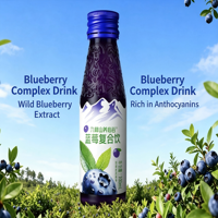 Rauwe Blauwe Bosbessen Sap Sachet 500ml Gepasteuriseerd Stabiel Gehomogeniseerd Zure Bessendrank Nectar Fruitdrank