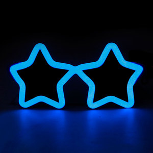 2025 nuevo disfraz novedad accesorios suministros neón forma de corazón fiesta gafas Luminouos <span class=keywords><strong>LED</strong></span> gafas de sol - Product Image 4