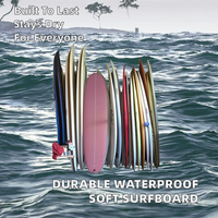Planches de surf souples en mousse EPS moulée durable, stratifiées à chaud, imperméables, en fibre de verre, écologiques, adaptées aux débutants, pour les eaux océaniques