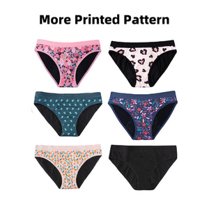 Bragas menstruales de algodón para mujer al por mayor: a prueba de fugas, con estampado, antibacterianas y absorbentes. - Product Image 6