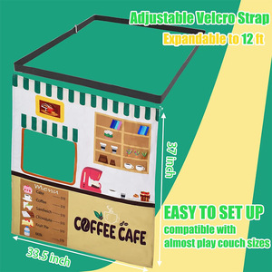 โซฟาคาเฟ่สำหรับเด็กพร้อมเบาะรองนั่ง สำหรับเล่นสนุกทั้งในบ้านและนอกบ้าน เหมาะสำหรับเด็กอายุ 2-4 ปี ของเล่นเฟอร์นิเจอร์สำหรับเด็กทั้งชายและหญิง - Product Image 4