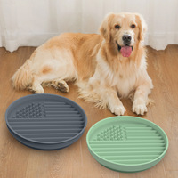 Bol de nourrissage lent en silicone pour chien, tapis d'alimentation étanche anti-étouffement pour repas d'animaux