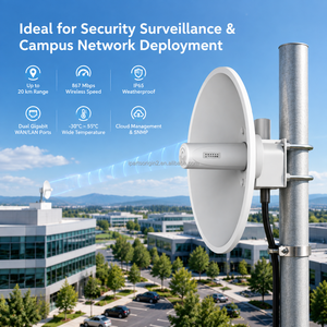 Antenne parabolique longue portée 20 km 23dBi IP65 Gigabit IEEE802.3AF 48V PoE Bridge WAN LAN Port 5.8GHz Pont WiFi sans fil extérieur PtP - Product Image 6