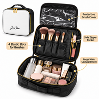Trousse de Maquillage de Voyage Durable Grande Capacité avec Support pour Pinceaux Résistante aux Éclaboussures pour Boîte Personnalisée Impression Sérigraphique Logo OEM