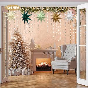 Yachen 12Inch Giấy Sao Đèn Lồng Giáng Sinh Treo Đèn Giấy Trang Trí Cho Đám Cưới Sinh Nhật Giáng Sinh Bên Nhà Trang Trí Nội Thất - Product Image 6