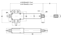 Mini actionneur linéaire AGW-A011 étanche 180N course réglable 10-150mm à faible bruit 50dB pour équipement d'automatisation