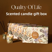 Difusor de Aromaterapia Botánica de Lujo Personalizado, Juego de Regalo de Velas Aromáticas, Cera de Soja Natural Ecológica, Decoración Navideña para el Hogar