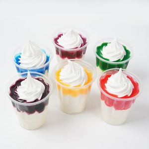 ไอศกรีมจำลองแบบซันเดย์ครีมและแยม PU สำหรับตกแต่งหน้าร้านไอศกรีม  ถ้วยไอศกรีมจำลองแบบซันเดย์ - Product Image 5