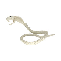 Ornement squelette de cobra en plastique, figurine animale pour Halloween, décoration de jardin et de fête à thème, vente en gros