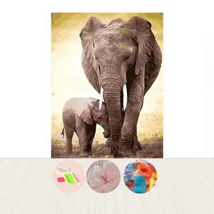 Wholesale Suppliers Diy Mosaic Embroidery Rhinestone Bulk 5D Diamond Painting Elephant
