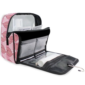 <b>Small</b> Travel Toiletry <b>Bag</b> Hawaii Palaka Pink Flower Portable Waterproof Zipper Cosmetic <b>Bag</b> for Women Hanging Makeup <b>Bag</b> - Product Image 6