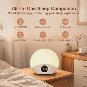 Réveil intelligent HiFiD pour enfants avec lumière d'aube, machine à bruit blanc et veilleuse, lampe de chevet, cadeau pour garçons et filles, certifié FCC CE - Product Image 2