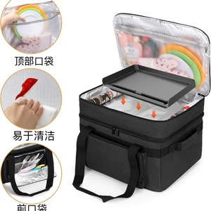 Portable Electric Grill With Storage Bag Dual Layer Non Stick Cooking Surface For Indoor Barbecue Use - Product Image 2