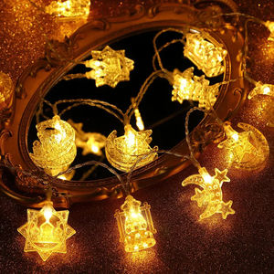 3M 20LEDs Warm <strong>White</strong> String Light Battery Operated <strong>Moons</strong> and Stars for Christmas &amp; Ramadan Muslim Decorative Lighting - Product Image 3