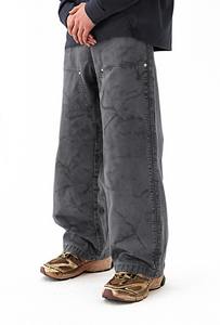 Pantalones de madera lavados con ondas de agua personalizados de alta calidad para Otoño/Invierno, pantalones casuales de carga arrugados de nuevo estilo callejero para hombres - Product Image 3