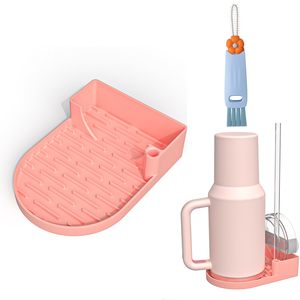 Estante de Secado para Botellas de Agua Stanley, Soporte de Silicona Mejorado con Cepillo de Limpieza 3 en 1 para Tapas de Vasos Stanley - Product Image 1