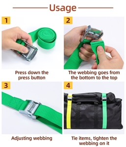 Dây đai an toàn dây đeo hàng hóa làm bằng vải đặc biệt mạnh mẽ với khóa Khóa Cam sở hữu khả năng chống biến dạng - Product Image 5