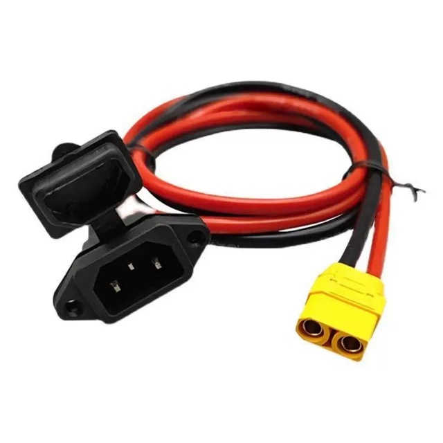 XT60 XT90 Male 3Pin Power Socket DC Power E-Bike Battery Adapter 50A 10AWG 10cm Copper PVC Wire IP67 600V Low Voltage