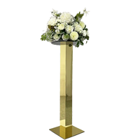 Zhuoyun Nieuw Ontwerp Tafeldecoratie Bloemstandaard Acryl Goud Bruiloft Middelpunt